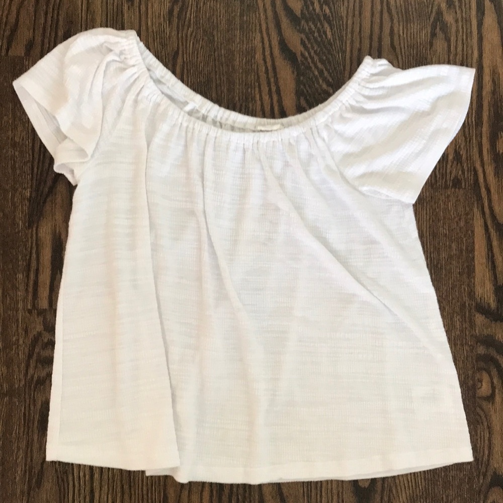 White off-the-shoulder top